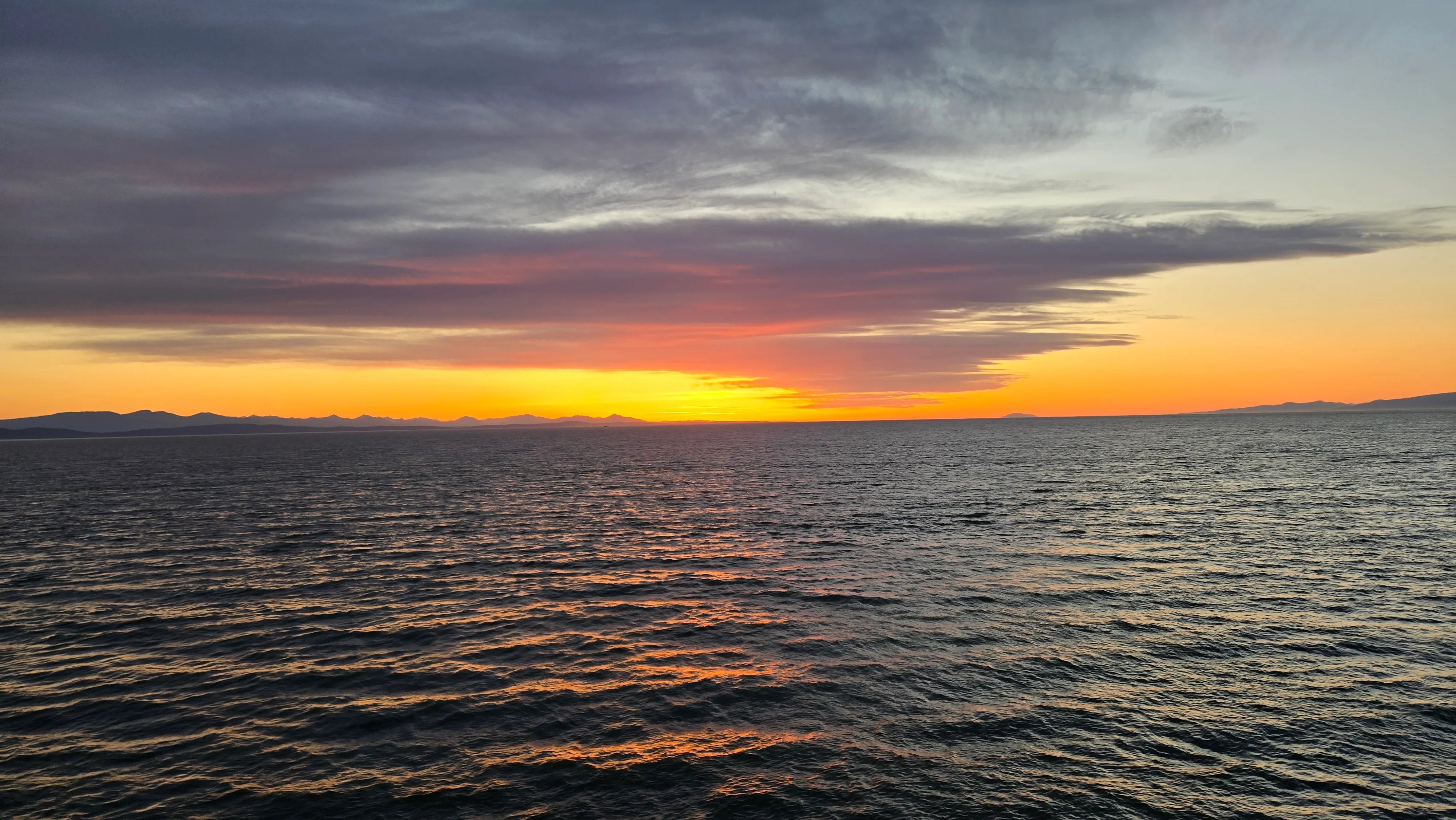 Sunset over the ocean